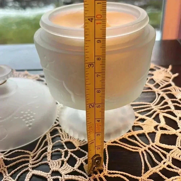 Hand Poured Soy Candle Using Upcycled Vintage Glasssware “Winter” - Picture 6 of 8